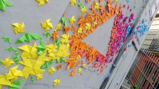 Image of Origami Street Art by Mademoiselle Maurice